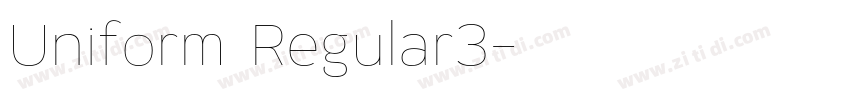 Uniform Regular3字体转换